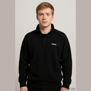 Adidas Black & White XL Quarter-Zip Sweatshirt